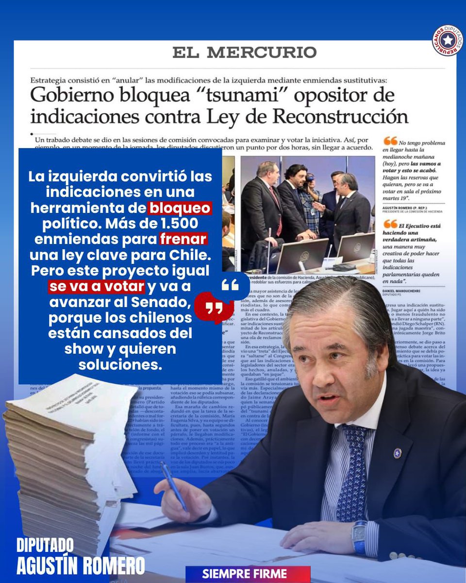 ucnnss's tweet photo. Avanza la Reforma de Reconstrucción Nacional. Un lujo Diputado Romero, domó a la izquierda toda la noche. https://t.co/PfU2gJe91N