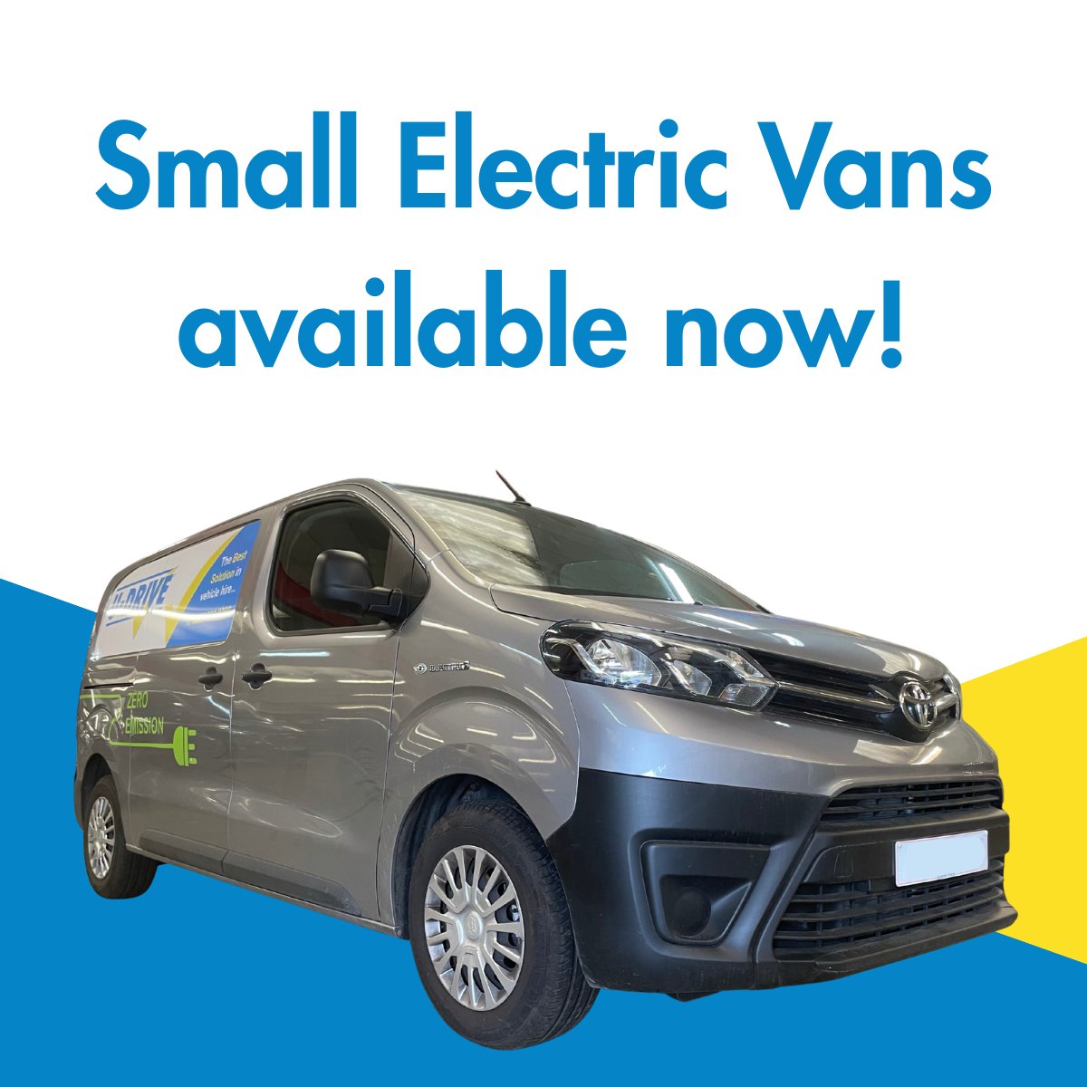 UDriveUK's tweet photo. Small Electric Vans Available for Hire⚡️

Toyota Proace, available for flexible hire nationwide. Whether you need a short-term replacement or a long-term fleet solution, we’ve got you covered.

Let’s get your business moving forward.

#UDriveVehicleHire #CustomerService #EVs https://t.co/wccGymqAqj