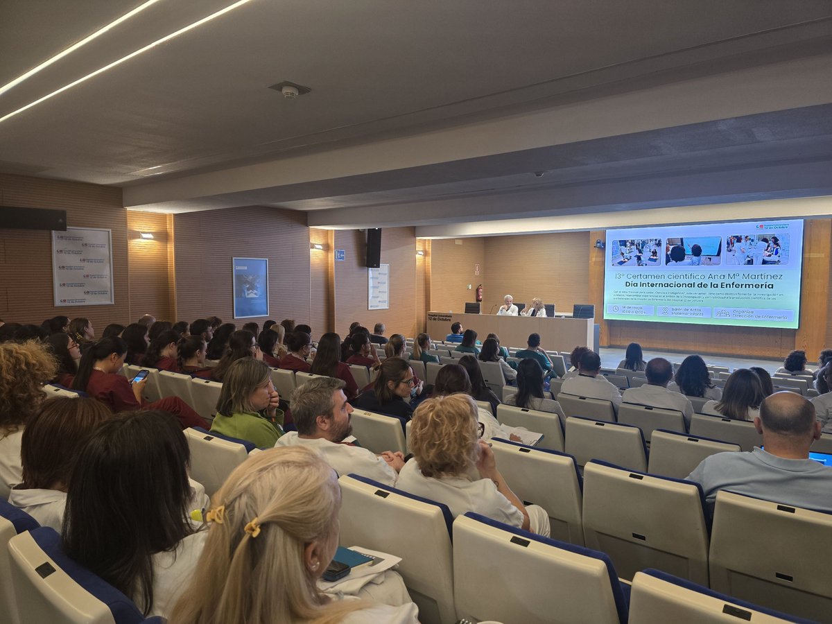 H12Octubre's tweet photo. 👩🏻‍🔬 El #Hospital12deOctubre ha celebrado el 13º Certamen Científico Ana Mª Martínez. 

🔬 Jornada de investigación enfermera, organizada por @Invecuid_h12o, para compartir conocimiento, innovación y buenas prácticas en cuidados del paciente. 

#somosdel12 https://t.co/IMh2LsrF0r
