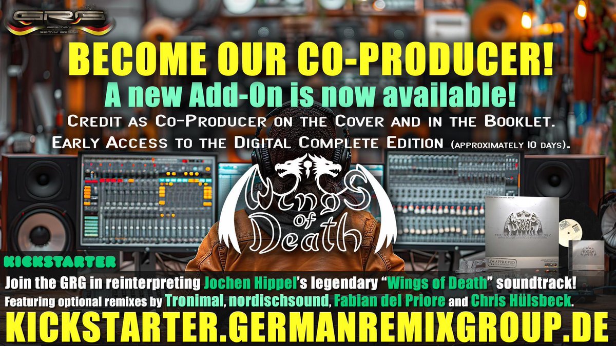 DoctorFuture's tweet photo. Get YOUR NAME on CD &amp; Vinyl as Co-Producer! Only 10 Add-ons left 😱 https://t.co/ViMaolv1gY