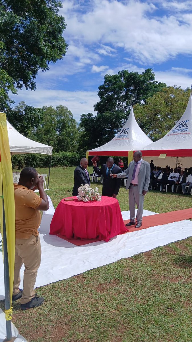 Bugiridistrict's tweet photo. It has been a day of celebrations in Bugiri as the Bugiri Chief Magistrate Natwijuka Aloysious Baryeza swore in the new political leaders (2026 - 2031) at the district headquarters. Congratulations to the entire team and wish them the best during their tenure.@MoLGUganda https://t.co/DbbGfGYeBP