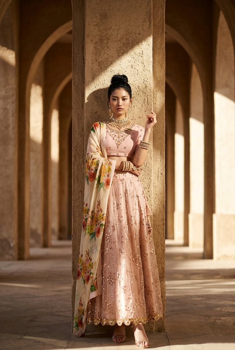 riteishcreation's tweet photo. Royal Floral Elegance – Blossom in Peach...

Whether it's a wedding or a grand celebration, यो पहिरनमा हजुर एकदमै "Stunning" देखिनुहुनेछ। The heavy floral print dupatta adds that perfect natural touch. Delicate work र premium fabric को यो combination सित्तैमा .. #dresscode https://t.co/EPpmbPrvXG