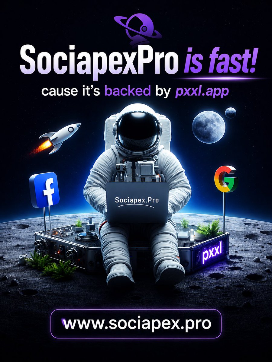 Sociapex_Pro_'s tweet photo. Ever wondered why SociapexPro delivers so fast? 🚀
That’s because SociapexPro is powered by the speed and stability of @pxxl_space giving you smoother orders, faster processing, and reliable social media growth anytime you order. ⚡
No delays. https://t.co/BMwxFH1wQe https://t.co/a32p3DWfmB