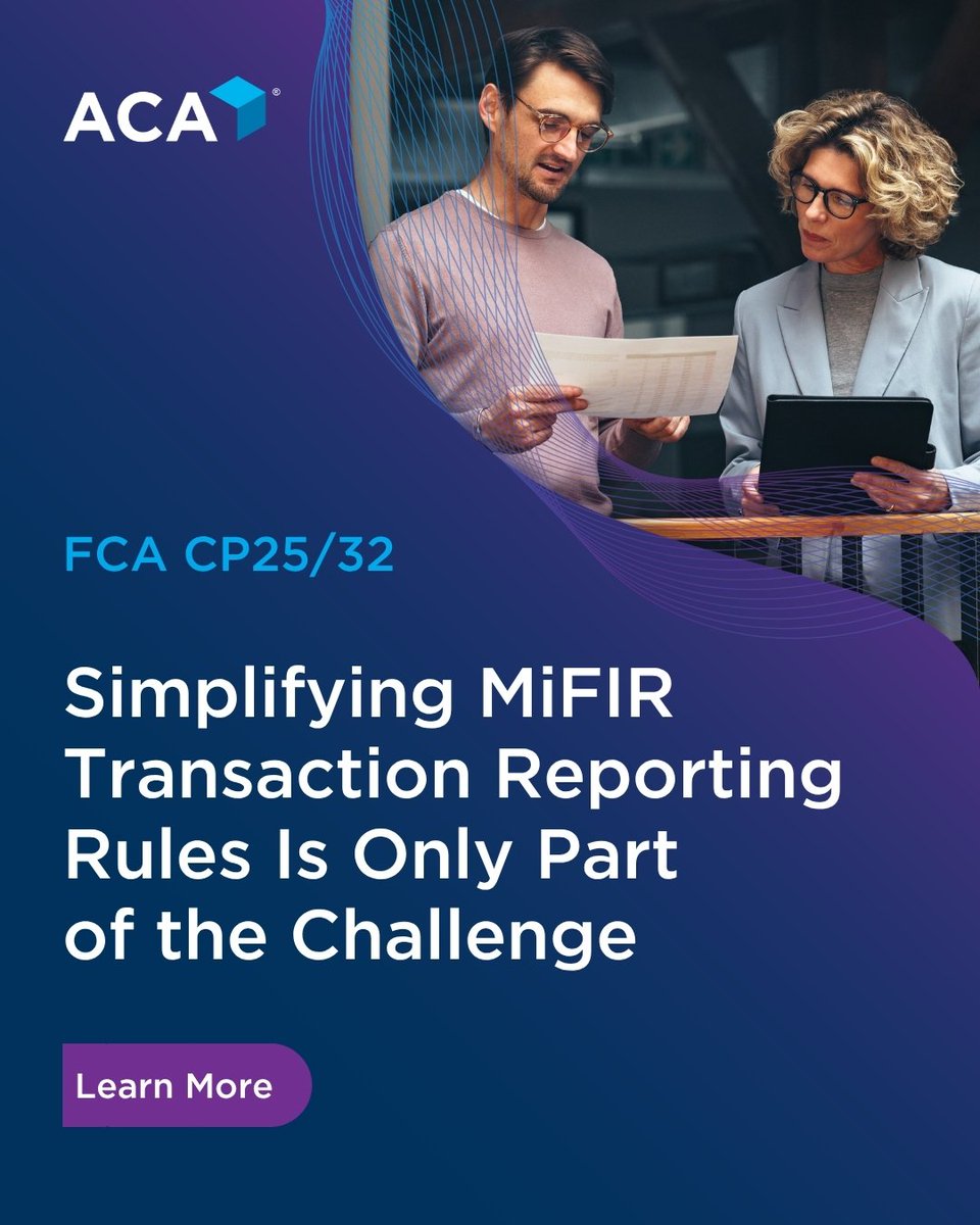 ACACompliance's tweet photo. FCA CP25/32 aims to simplify transaction reporting, but a reduced scope may not cut complexity. 
 For many firms, costs are driven by operating models, not volume. 
What does this mean in practice? 
 Read more: https://t.co/cNsom0bJlP https://t.co/hMqf0DbWrB