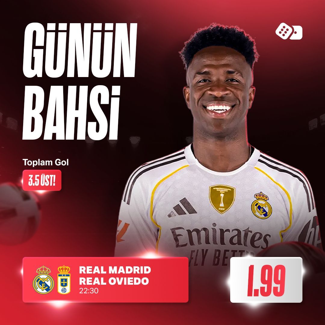 cfbresmi's tweet photo. 🚀 En Yüksek Oranlarla Günün Bahsi !

👍  Real Madrid - Real Oviedo
👉️  Toplam Gol 3.5 ÜST  !    1️⃣.9️⃣9️⃣

📊 Analiz bizden, şans sizden olsun. 

#PremierLig  #City https://t.co/nnG2LB3EUx