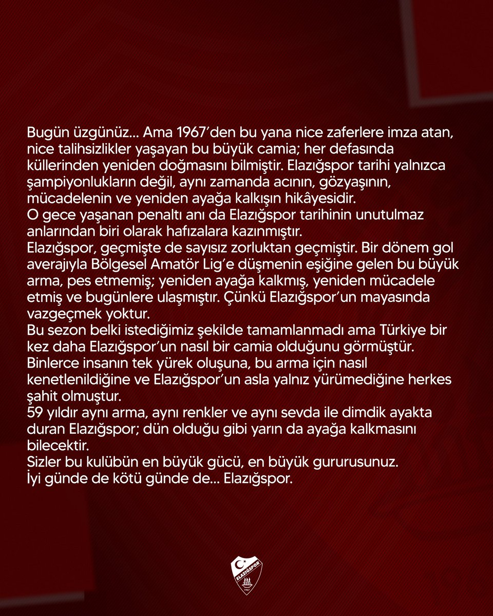 Seza Çimento Elazığspor tweet media