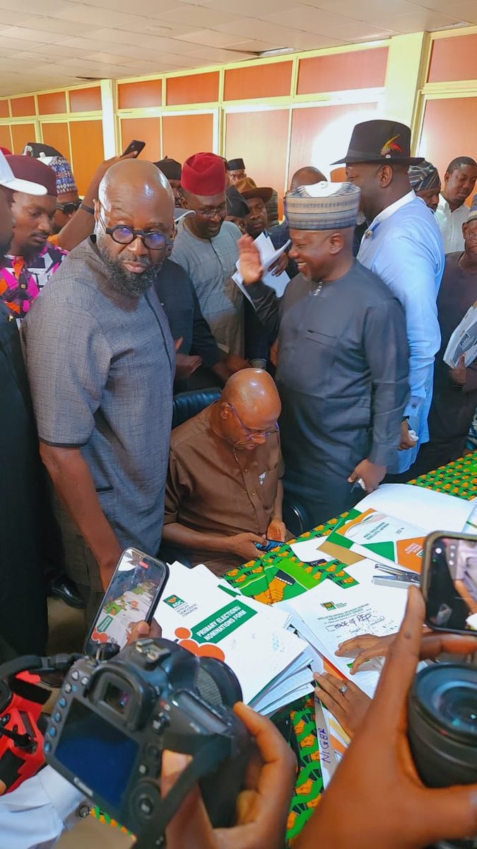 opem88's tweet photo. Rt hon Chibuike Rotimi Amaechi has successfully submitted his Presidential Nomination Form at the ADC National office Abuja. 
14th may 2026. https://t.co/ZgFmjWmwAe