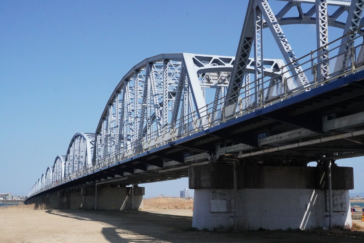徳島r39(R11旧道) 吉野川橋 吉野川を渡る1kmを超える長さで、100年近く