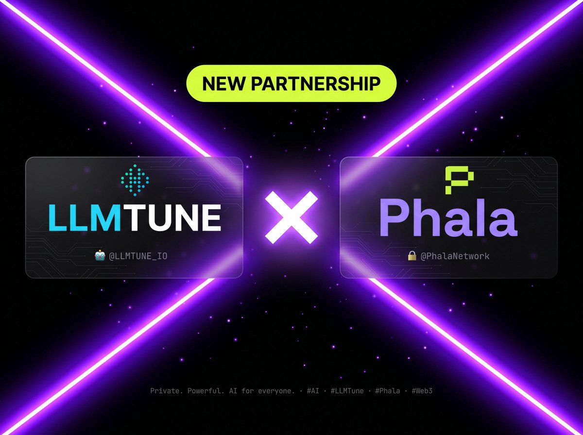 GrimReaper__023's tweet photo. Big news 🤝 @LLMTUNE_IO x @PhalaNetwork partnership is live 🎉
Two teams. One mission: private, powerful AI for everyone.
This is just the beginning. Stay (LLM) tuned 🤖
#AI #Web3 #Phala #LLMTune @xxivk_io https://t.co/qxpgzbssRn