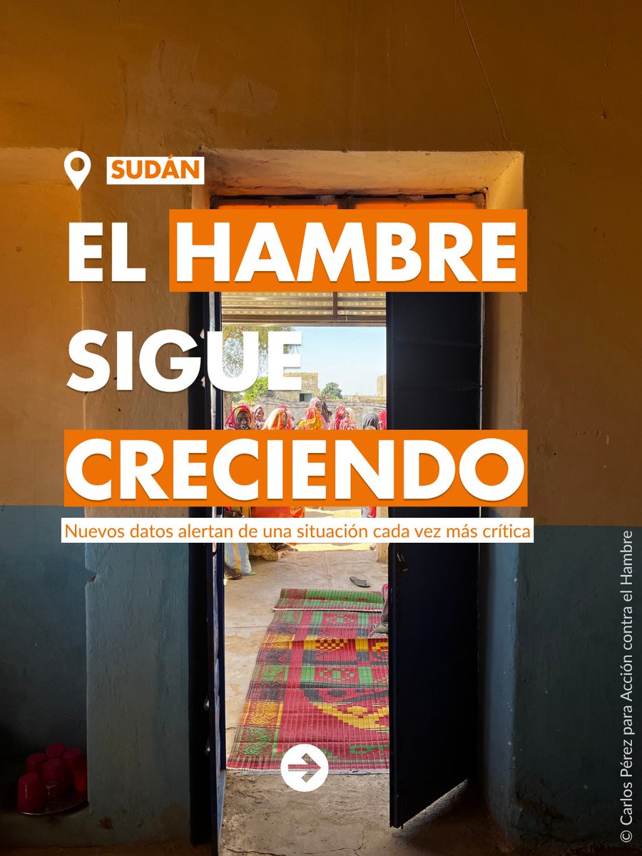 Acontraelhambre's tweet photo. 🚨Sudán atraviesa una de las mayores crisis humanitarias del mundo: casi 20 millones de personas se enfrentan a niveles graves de hambre y 825.000 niños y niñas podrían sufrir desnutrición aguda severa este año https://t.co/76vNTkQwyQ