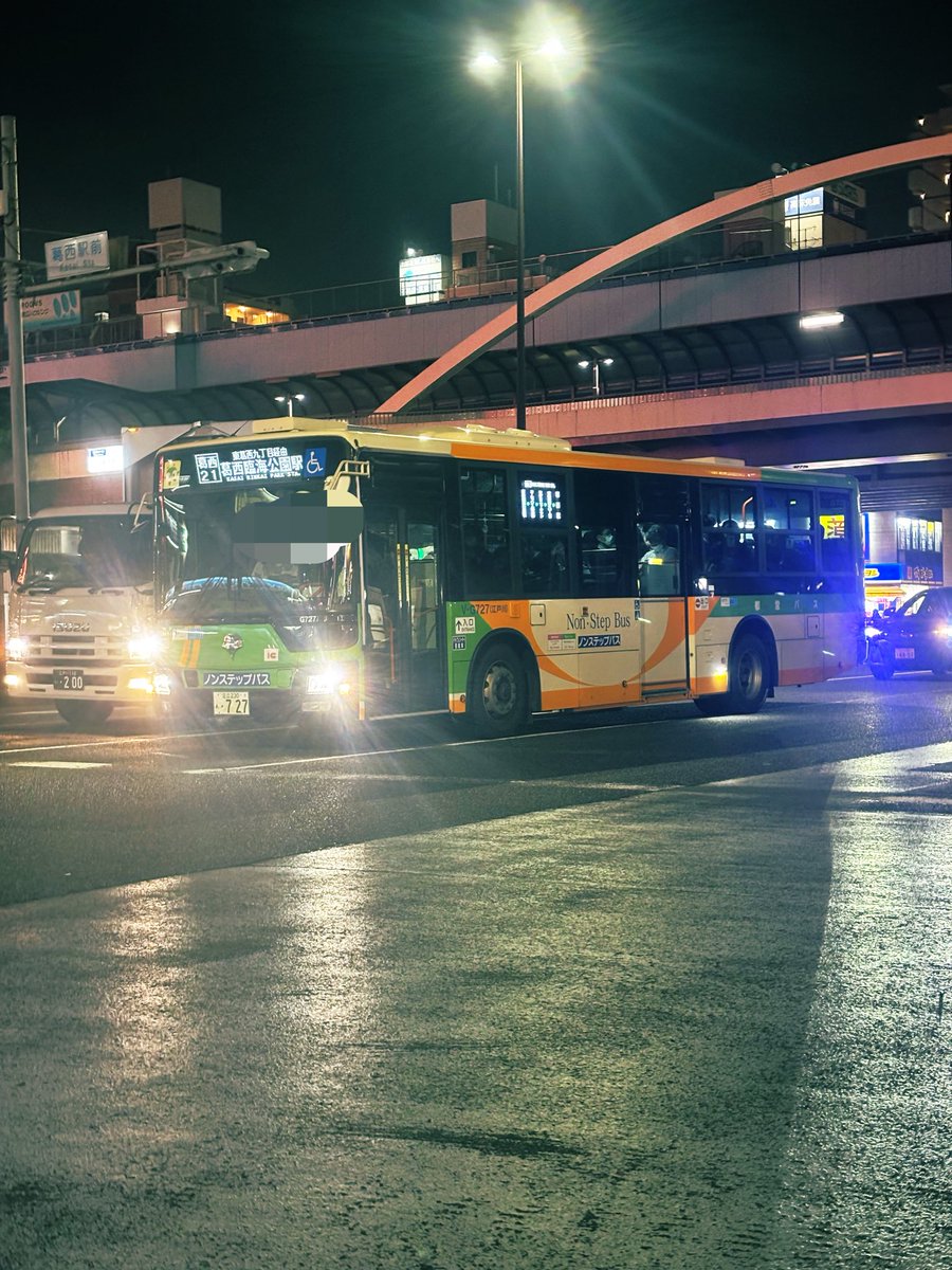 都営バス 江戸川営業所 V-G727号車 2PG-MP38FK 葛西21 葛西臨海公園