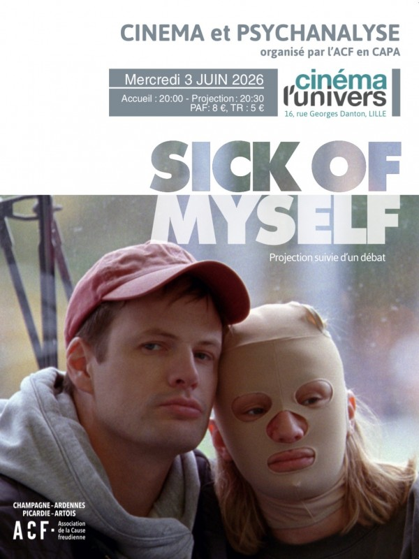 acf_capa's tweet photo. Cinéma Psychanalyse à Lille. Le 03 juin 2026.
Que reste-t-il au sujet quand l'amour se réduit à sa dimension imaginaire?
👉https://t.co/Kon2i7vcZH https://t.co/wVvJojXOOL