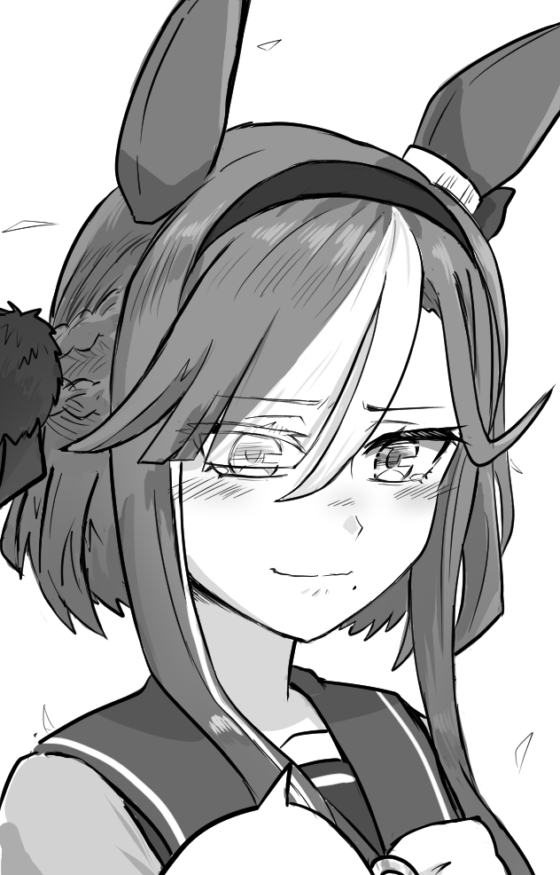 ここ最近ウマ絵でこういう表情描きがち
癖(ヘキ)…? 