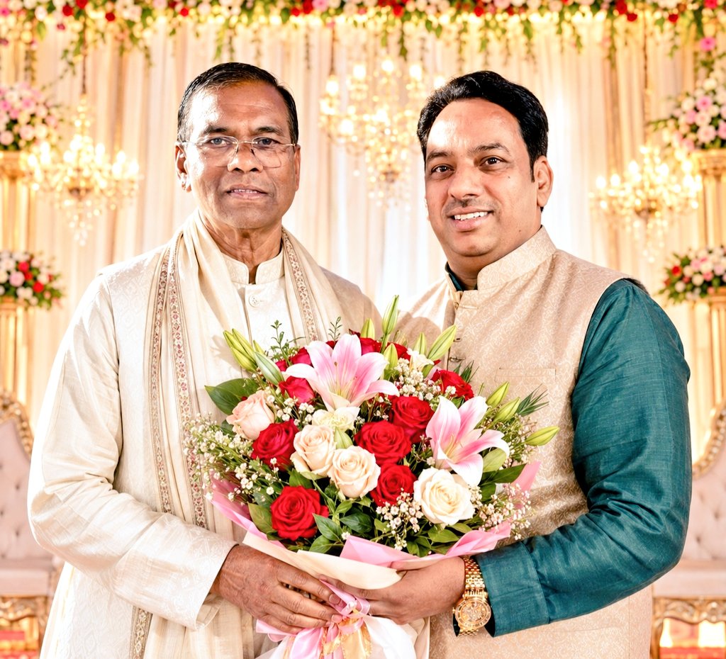 bjpsandeshyadav's tweet photo. बड़े भाई वरिष्ठ सांसद व पूर्व केंद्रीय राज्य मंत्री, भारत सरकार श्री @fskulaste ज़ी को उनकी बिटिया के विवाह के अवसर पर बधाई प्रदान की ! @narendramodi
@pushkardhami @mahendrabhatbjp @ajaeybjp
#myclick #mypicture
#myreel https://t.co/bXnZ0jUikn