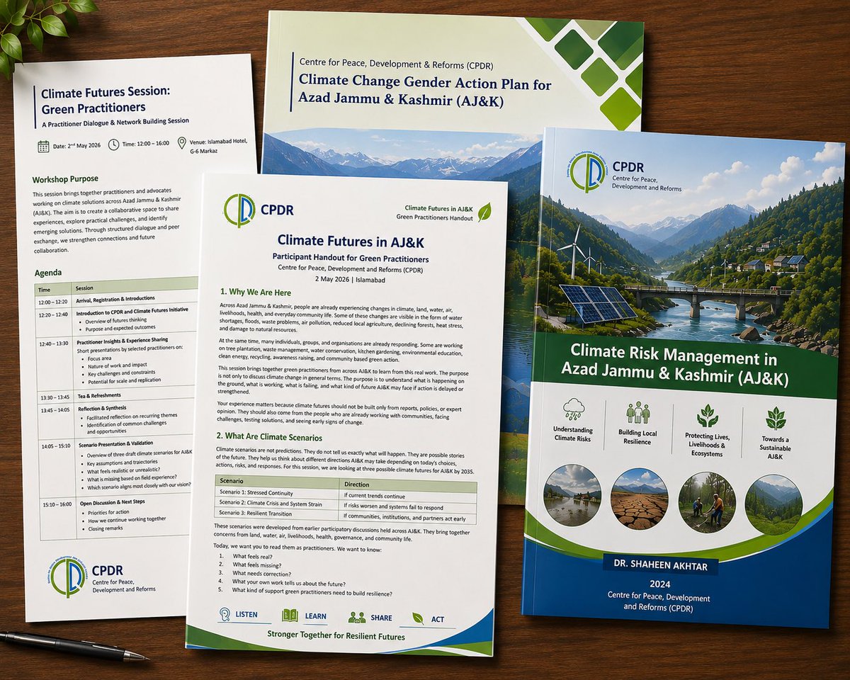cpdrajk's tweet photo. Join the Green Practitioners Network 🌱
https://t.co/sak3lMzwp8

CPDR is connecting practitioners and organisations working on climate resilience and environmental action across AJ&amp;K.

#ClimateFutures #AJK #CPDR https://t.co/bPiGNLjkY0