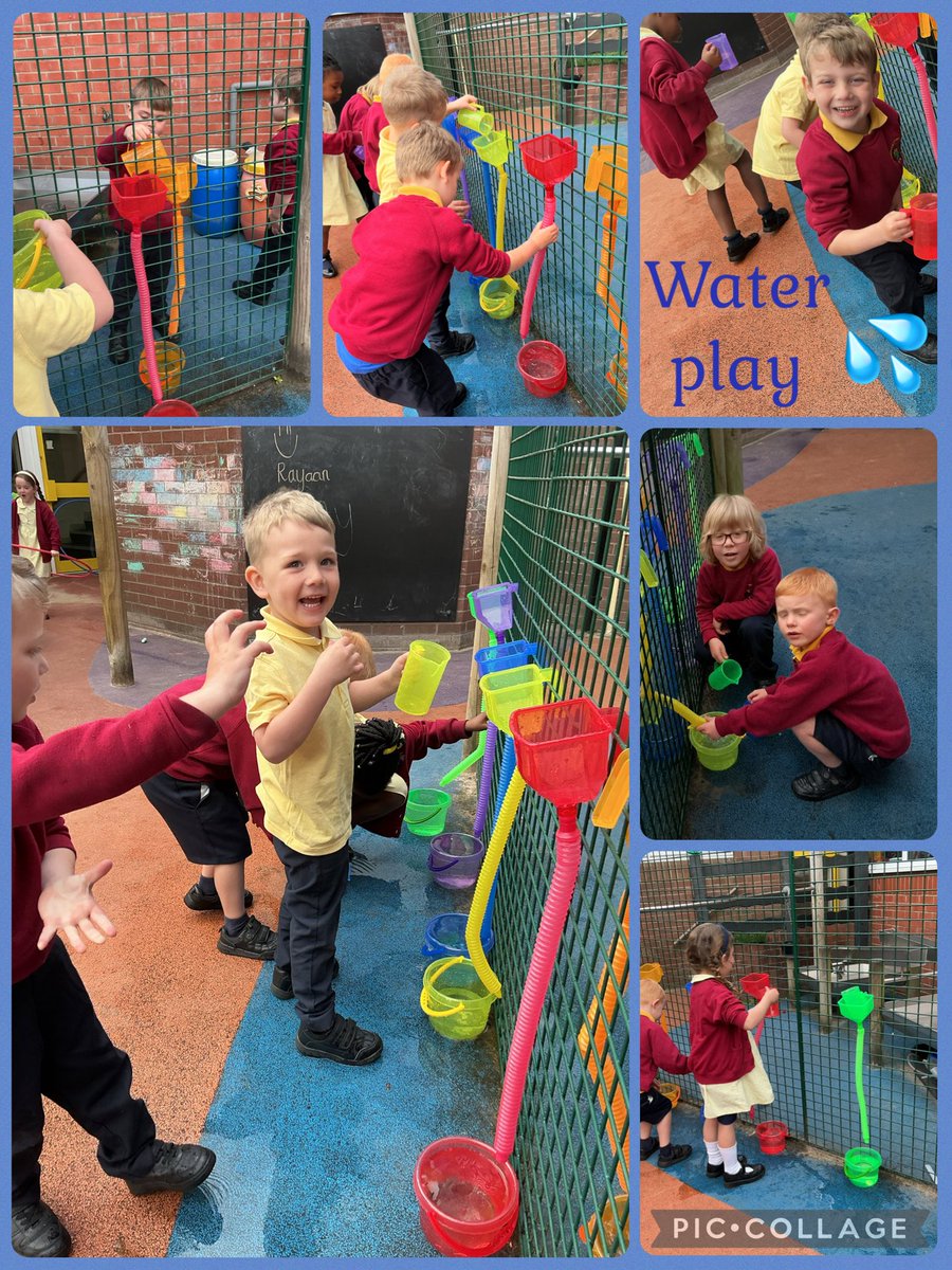 TAWilliams33's tweet photo. Our new water equipment is by far our favourite activity. The children have worked together, connecting pipes and brackets then pouring and catching the water into buckets. 🪣💦 😊 https://t.co/CJDO1hRWeZ