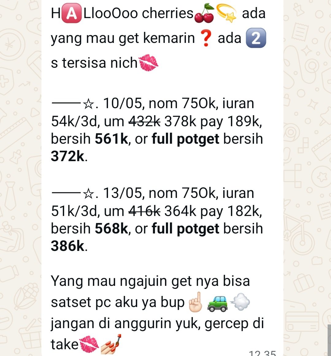Arisan By cherry. tweet media