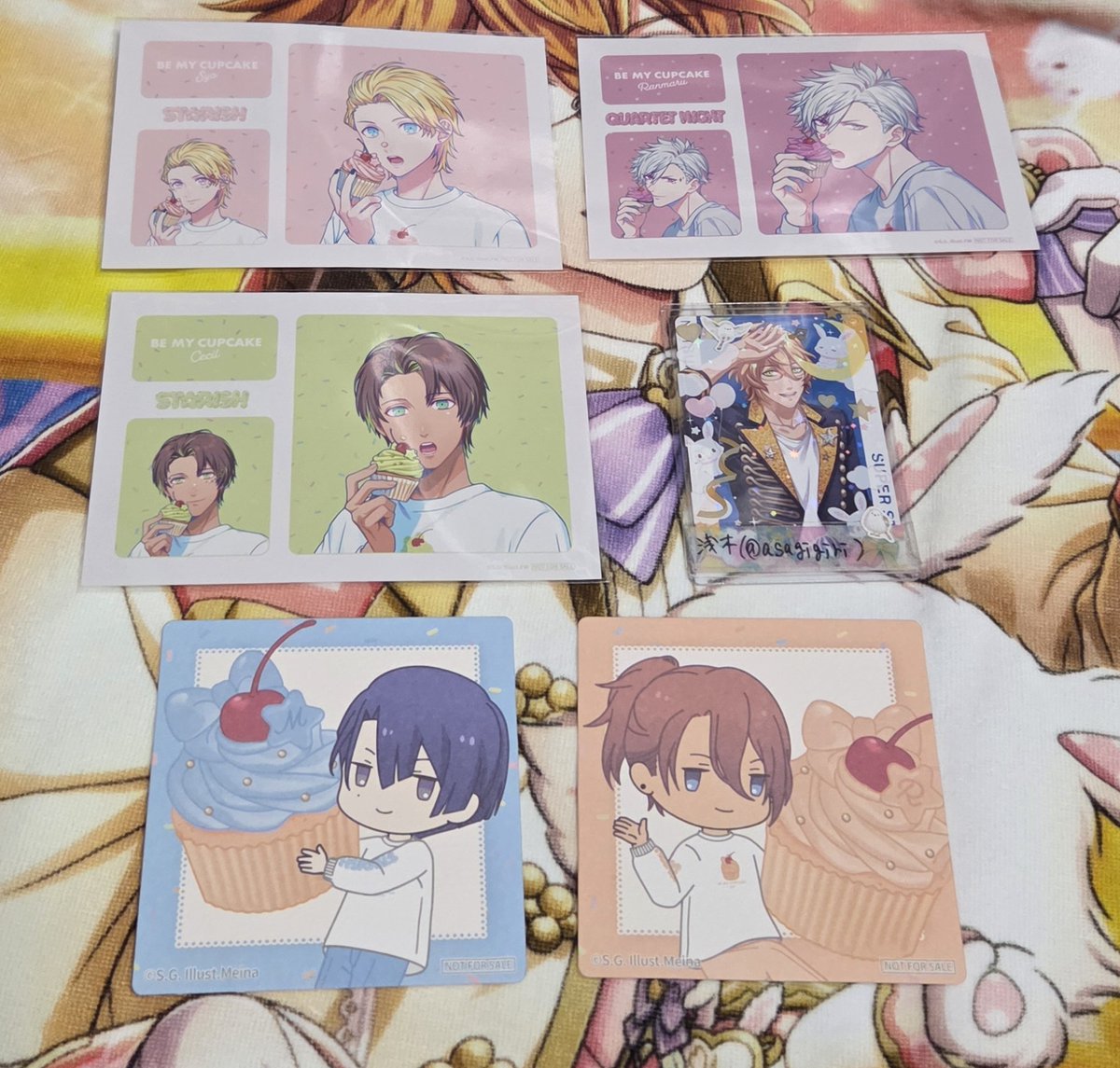 交換】うたプリ BGS 特典 [譲]➀購入特典：翔、セシル、蘭丸 ②エポス