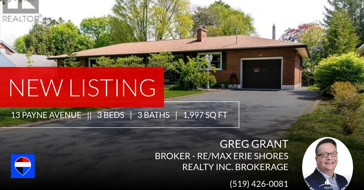 REMAXGreg's tweet photo. 🌟 New Listing Alert!🌟 Check out this fantastic new property! Located at 13 Payne Avenue in Simcoe🏠 Just $679,500 ℹ️ Contact: Greg Grant, Broker or Patrick Maas, Agent at (519) 426-0081 for more information.  https://t.co/VtfWSuWdxk or w... https://t.co/LwQM47QnZn https://t.co/Arrh4MVKZX