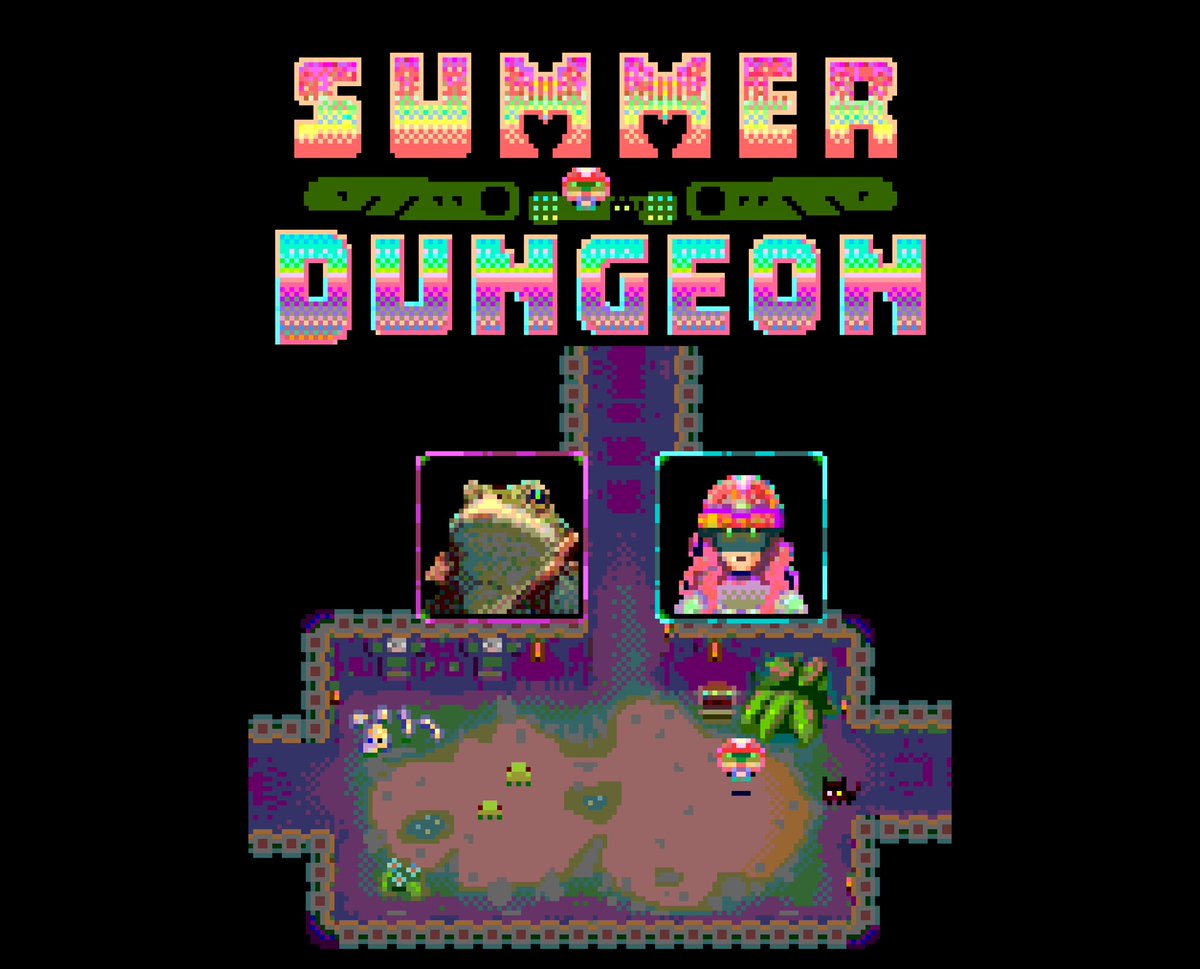 samiliukka's tweet photo. Summer Dungeon is a pixel art, low-resolution dungeon adventure RPG, where a gentle breeze of summer wind guides you in your dungeon explorations. https://t.co/3lNWrTPT9U