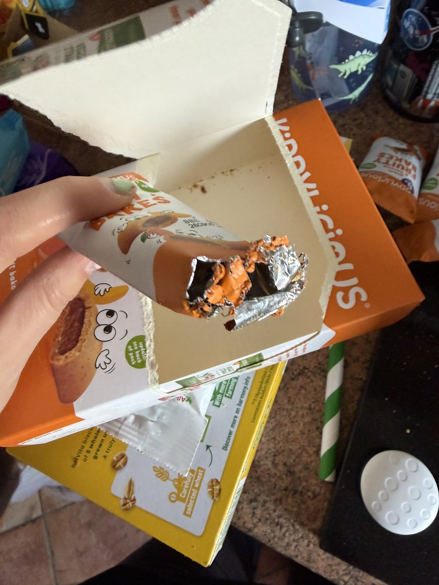 zoeswardrobe's tweet photo. @Tesco can someone help I got home from a food shop with my little one and when I opened the box of snacks this was inside, https://t.co/6NnuXgq0eI