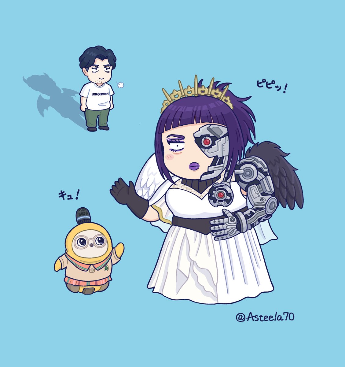 Asteela70's tweet photo. いつかの復活を祈りつつ… 
メカ同士仲良くしてほしい気持ち🌰🦾 https://t.co/PHMk69r2aj