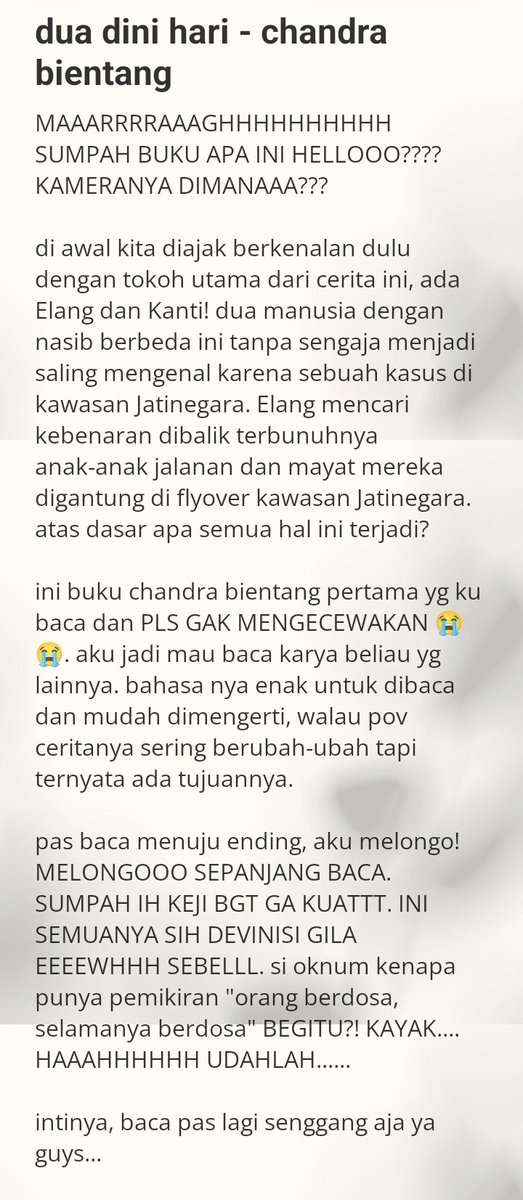 tomiokasjpg's tweet photo. ㅤㅤㅤㅤㅤㅤㅤㅤㅤㅤ
ㅤㅤ𓈒  ✿ 🪷 : #whatsonewysmind ♡² 🪿ㅤㅤㅤㅤㅤㅤㅤㅤㅤㅤ
ㅤㅤㅤㅤㅤㅤㅤㅤㅤㅤ 
— ✉️ : dua dini hari, chandra bientang: ⭐5/5 𓊇 ₊.  ׁ
ㅤㅤㅤㅤㅤㅤㅤㅤㅤㅤ https://t.co/1pkW1bmCRr
