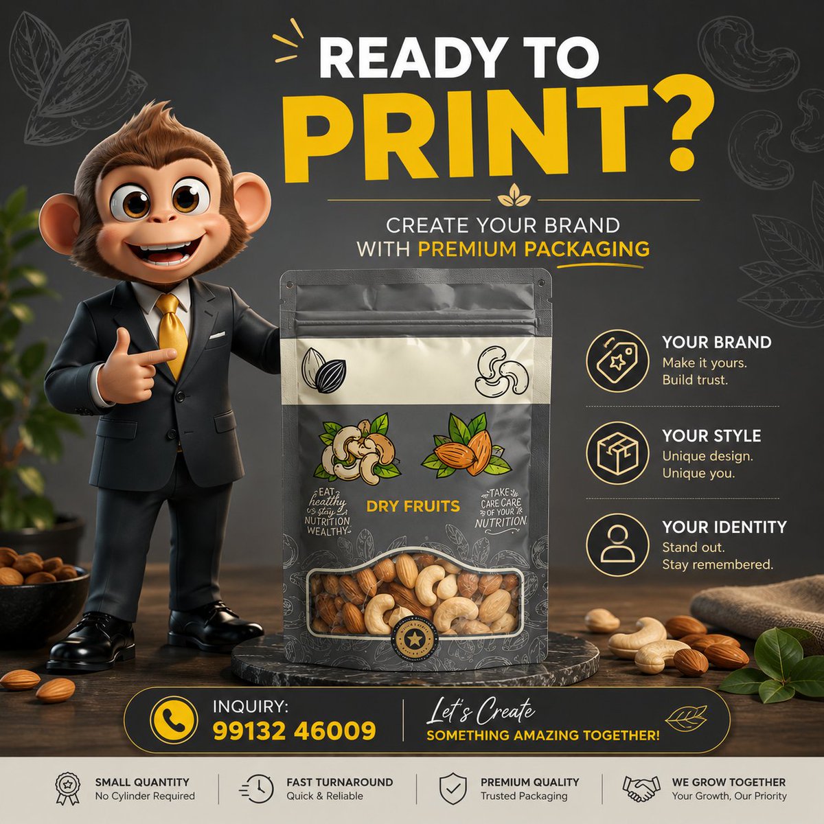 squaredesign25's tweet photo. 🚀 Startup shuru karna easy nahi hota…
Packaging ko smart banao, expensive nahi! 💡
Premium Dry Fruit Packaging Pouches specially designed for:
✅ Startups
✅ Small Businesses
✅ Home Brands
✨ Why brands choose us?
✔ Low MOQ
✔ Fast Printing
✔ Premium Look https://t.co/ns6tNlXHF8
