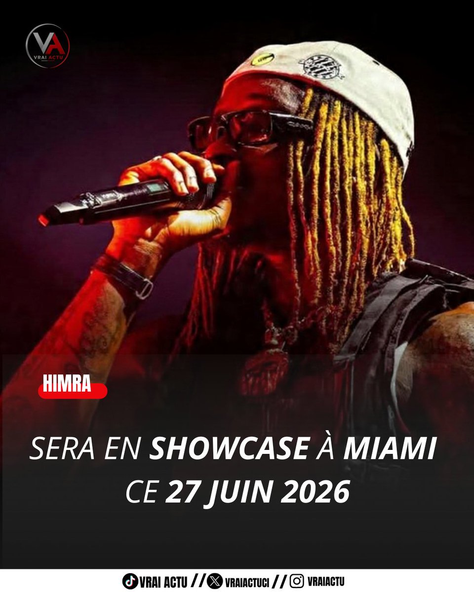 VRAIACTUCI's tweet photo. 📅 27 juin
Miami se prépare... HIMRA arrive 💥
#himra #showcasemiami #ebimpe https://t.co/T3zaa9nVTN