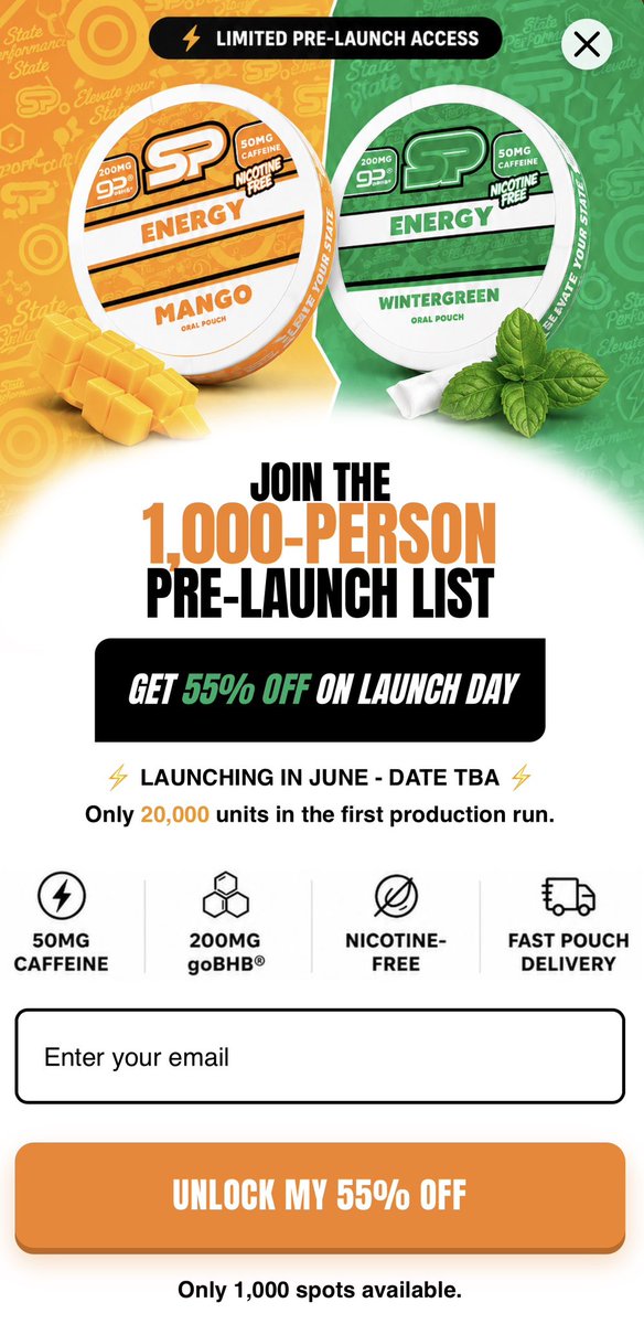 _TrueVoodoo's tweet photo. Dropping the State Performance Pre-Launch list link later today.

The first product to market that delivers goBHB®️ in pouch form.

@MarcLobliner helped us test and formulate. https://t.co/EroXNOnrRl