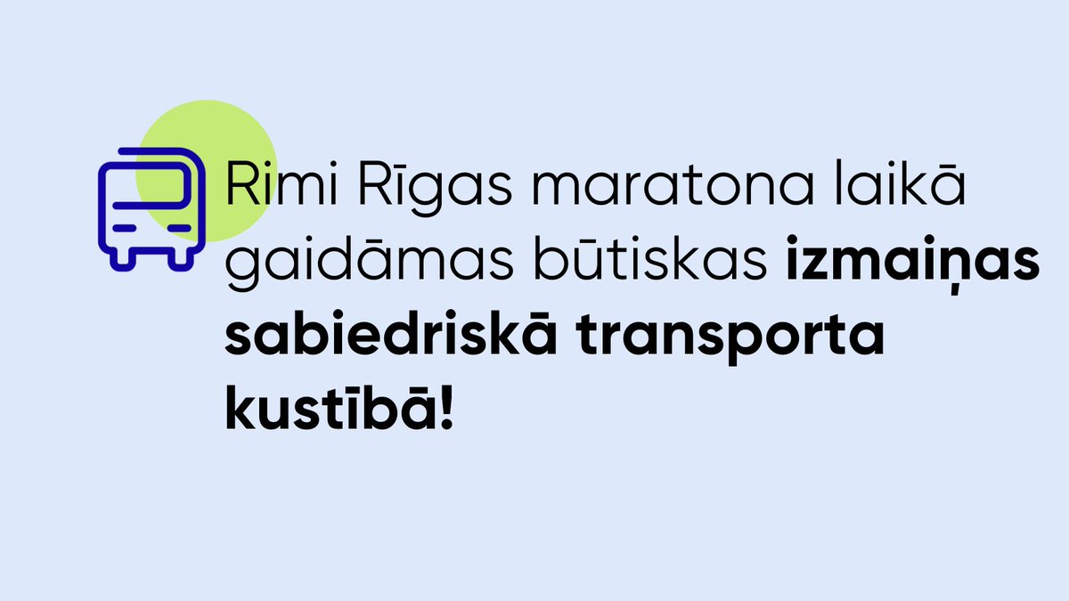 Rigassatiksme_'s tweet photo. 🏃‍♀️Svētdien, 17. maijā, Rimi Rīgas maratona laikā pilsētā būs plaši satiksmes ierobežojumi, līdz ar to būs ietekmēta arī sabiedriskā transporta kustība. Vairāku maršrutu transportlīdzekļi kursēs pa apvedceļiem, kā arī, slēdzot satiksmi, iespējami kavējumi.
❗️Īpaši noslogots būs centrs, jo uz Vanšu tilta notiks skrējieni. Satiksme tiks novirzīta pa Akmens tiltu, kur arī atsevišķos laikos būs satiksmes ierobežojumi.

Vairāk: https://t.co/bureUYb97c