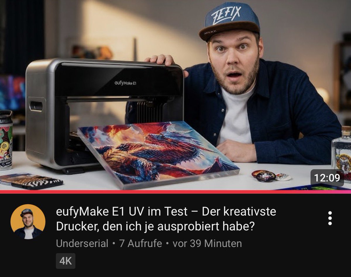 Underserial's tweet photo. eufyMake E1 UV im Test – Der kreativste Drucker, den ich je ausprobiert habe?
https://t.co/EbQ91SvRcW https://t.co/ftMjimxtRQ