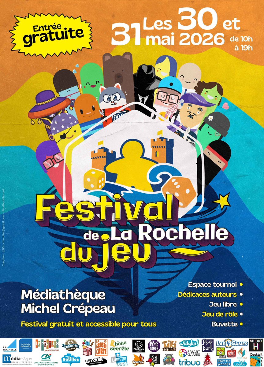Ludovox_fr's tweet photo. Le festival du jeu de la Rochelle seconde édition aura lieu les samedi 30 et dimanche 31 mai. Entrée gratuite. Toutes les informations sont sur le site officiel. 
https://t.co/SQlmb8xa38 https://t.co/mDvMLnhZuJ