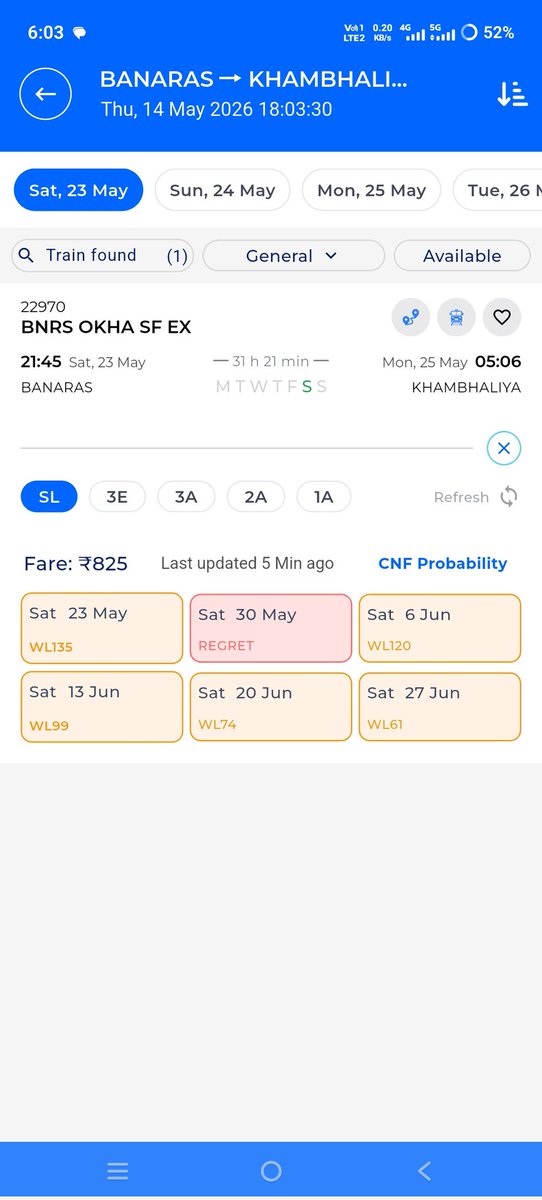 kumar8881_'s tweet photo. Kya railway mera ticket book kra sakta hai wl 135 hai uske bad 6 week' tak waiting hai jha jarurt hai railway train sanchalan nahi karta hai 23 may 2026 aise hi kitne log wait karte hai @RailMinIndia @EasternRailway https://t.co/QKw7eSDqSz