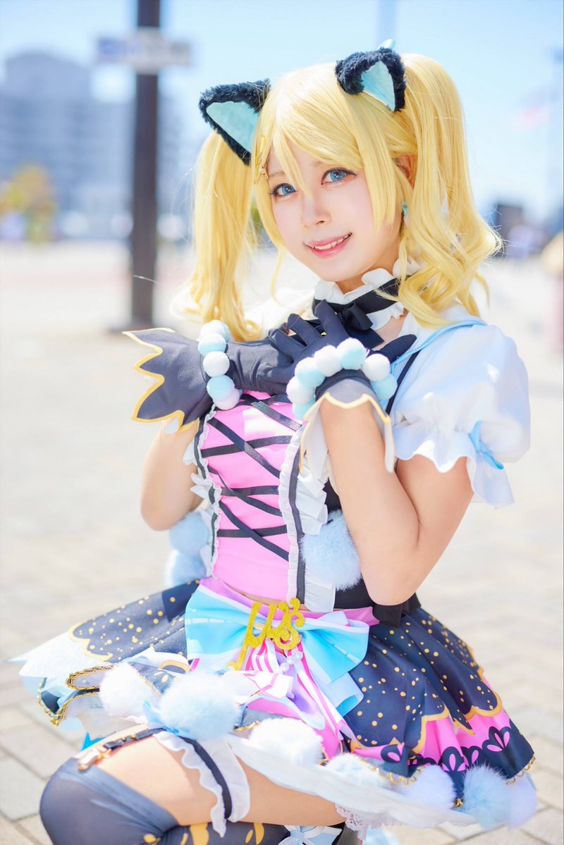 cos ラブライブ 絢瀬絵里 キャットツインテールฅ^•ω•^ฅ