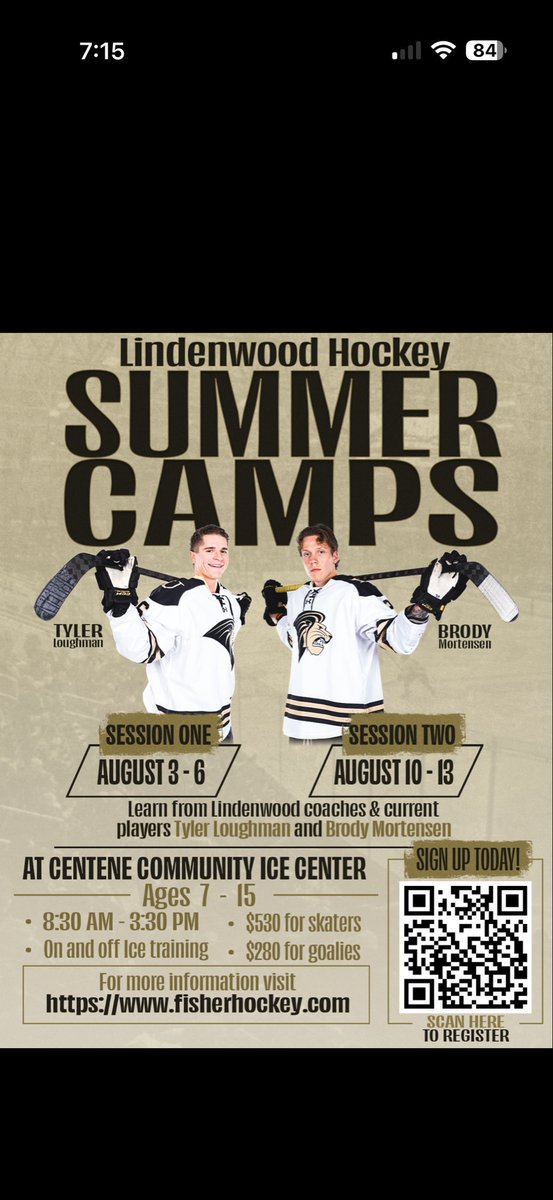 jumbojack21's tweet photo. Come join us this summer at our Lindenwood Hockey Camps!
@LULionsHockey @LU_Lions @AAABlues @CarshieldHockey https://t.co/mb5MRipESQ