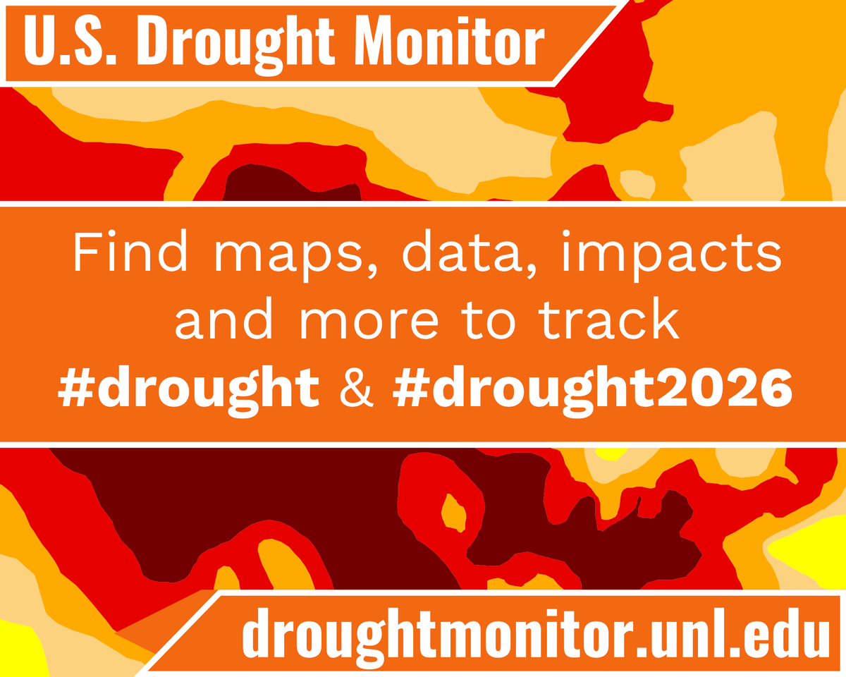 DroughtCenter's tweet photo. @usdaFSA @NOAANCEI @FarmersGov @NOAAClimate @NASAEarth ICYMI: The April drought summaries are now available. https://t.co/XP5mikokJD

#DroughtMonitor #Drought #Drought2026 https://t.co/qPfGdO90FZ