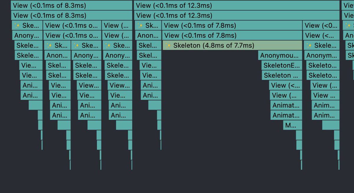 ipla03's tweet photo. If you ever wondered why when running react profiler you see an instance of a component taking randomly longer than other instances of the same component to render

That usually is because of garbage collection

Hermes performs garbage collection while that component is running and so it take longer

That happens way less when the app runs in release mode so keep that in mind when using react profiler in dev mode