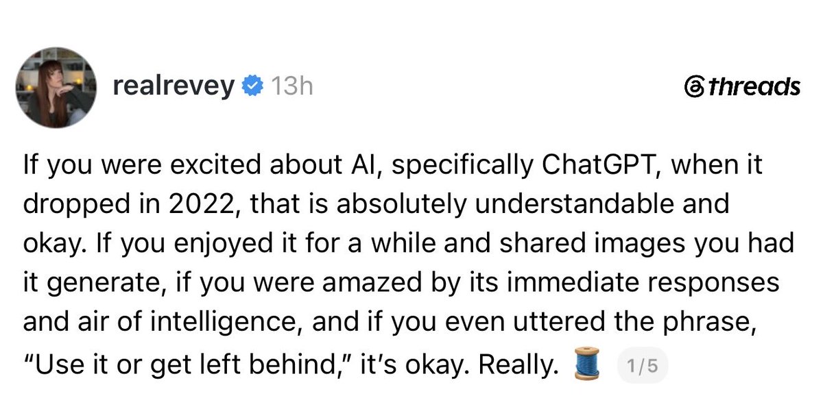 melissamedinavo's tweet photo. Saw this &amp; loved it so much. If you used AI in the past without fully understanding all the ethical problems &amp; repercussions, it's ok to change your mind when presented with new information. https://t.co/5i3CcyUKQd
