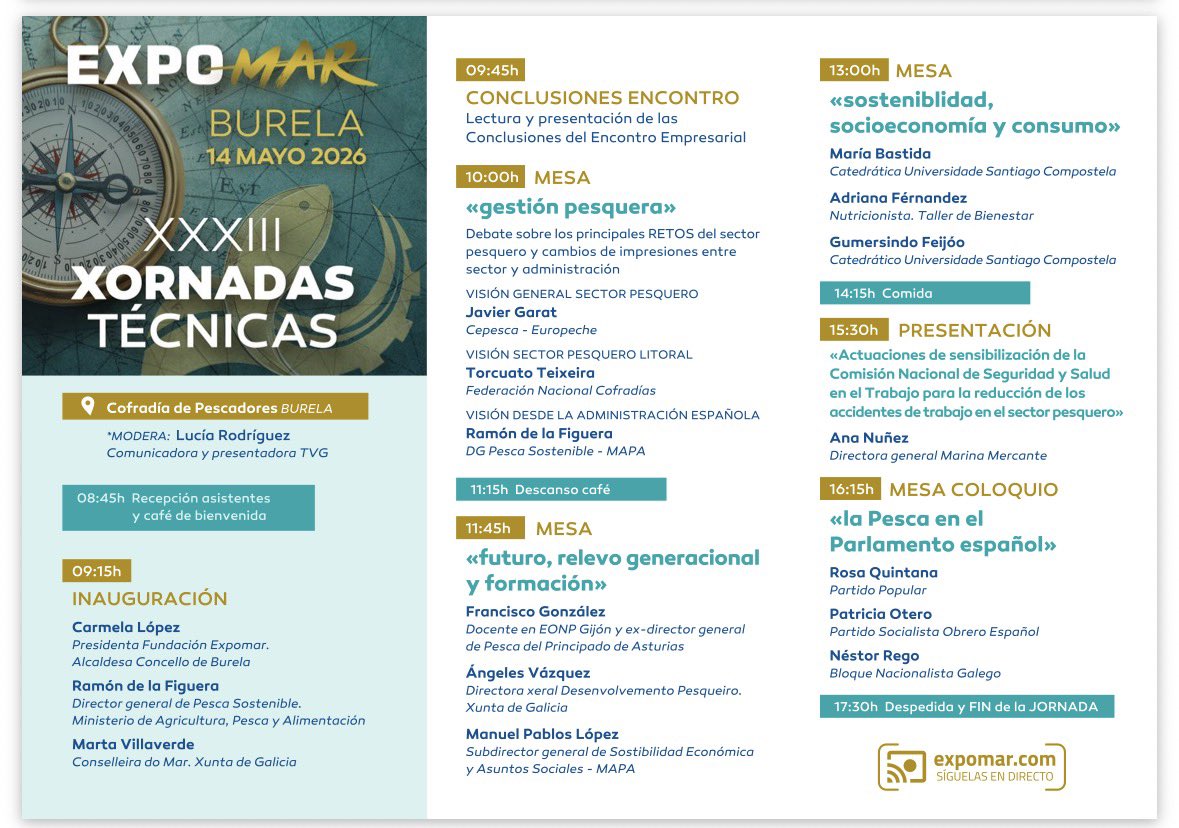 feijoo_costa's tweet photo. Xornadas Técnicas #Expomar @ConcelloBurela para falar da pesca e o mar @oppburela @cretus_usc @MartaVAgal nunha paixase inmellorable https://t.co/AKUi3TsNnV