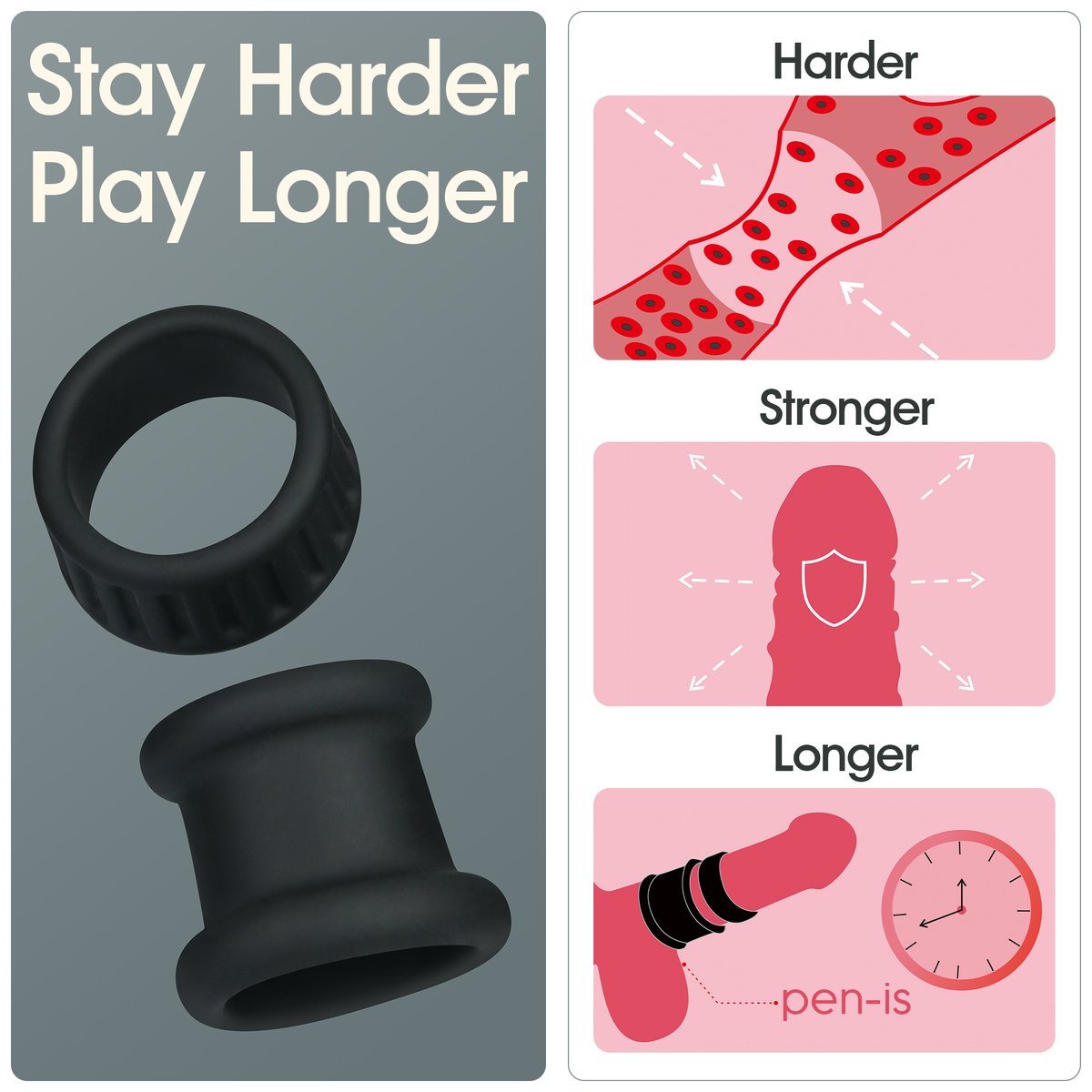 pleasuretestlab's tweet photo. Level up your bedroom game! 🎮 Why settle for one when you can stack six? Our 6-Ring Set is like a custom upgrade for your performance. 📈
✅ Stackable design for custom intensity 
✅ Premium body-safe silicone 
✅ Firmer, longer-lasting results

Size doesn't matter, but the GRIP does. 😉👇
 [https://t.co/iBR7Fec5ad]
#LOVETOY #AdultToys #Pleasure #SexTech #LGBTQ #CouplesGoals