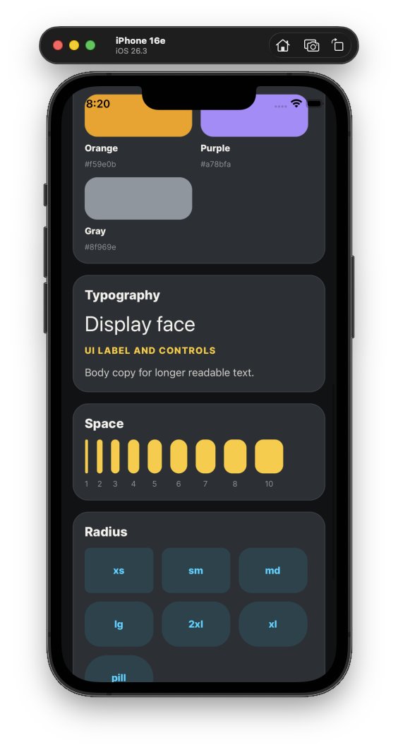 Stoff81's tweet photo. Having taste is important for me, so I've been spending the week investing in some proper design tool. I've built up a design token library which exports to CSS, React Native and also a https://t.co/dzt1nkjoOE file. 

The library exports to all these formats so I can ensure Web/iOS and Mockups never drift.

Next up will be syncing the primitives to a proper design system.