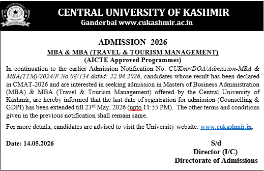 Central University of Kashmir tweet media