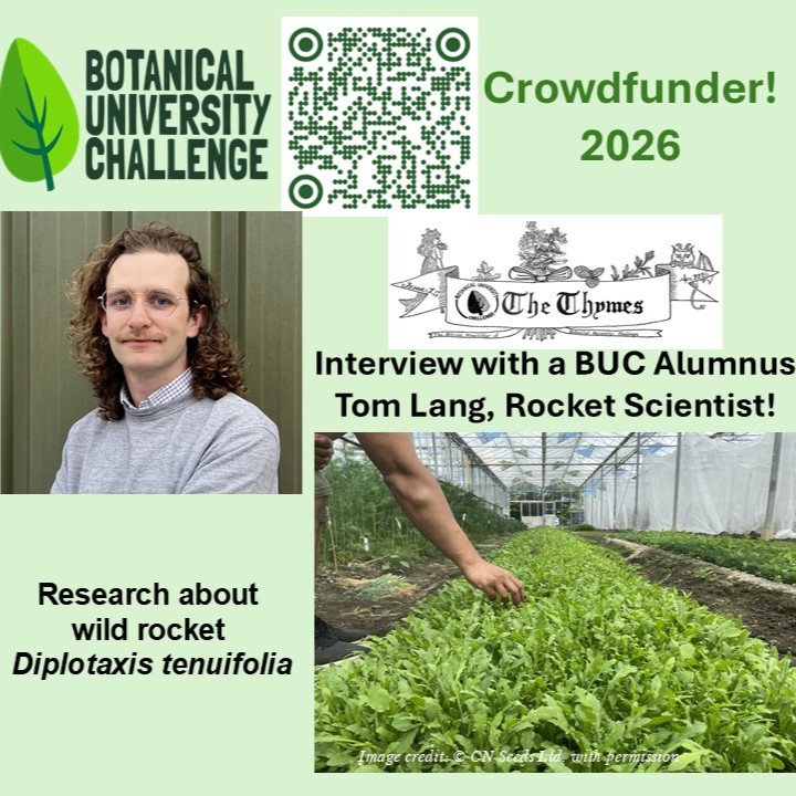 BUCBotany's tweet photo. Read about a real rocket scientist in current issue of Botanical University Challenge newsletter. From liking plants, finding them through a biological sciences degree to starting a career in research with them. #BUC2026 @peter_walley @hartwell_james 

https://t.co/v9v6BAabo0 https://t.co/7zsWc7Jucl
