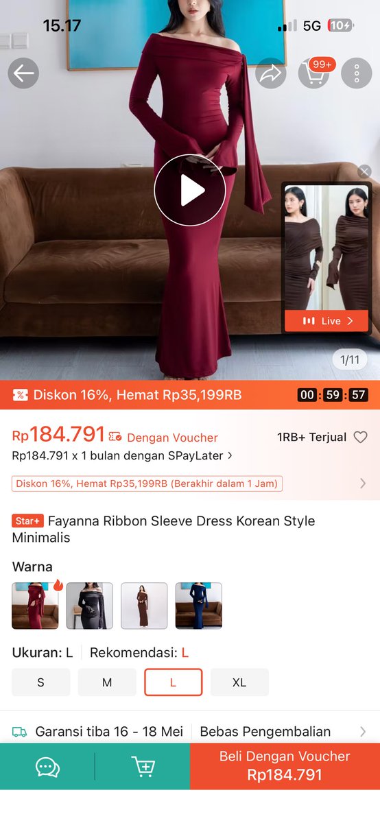 nouaaic's tweet photo. wts fayanna dress ukuran M 120k ajaa baru sekali pake (bisa dianter sampe kostt) https://t.co/XcI1Kk1suO
