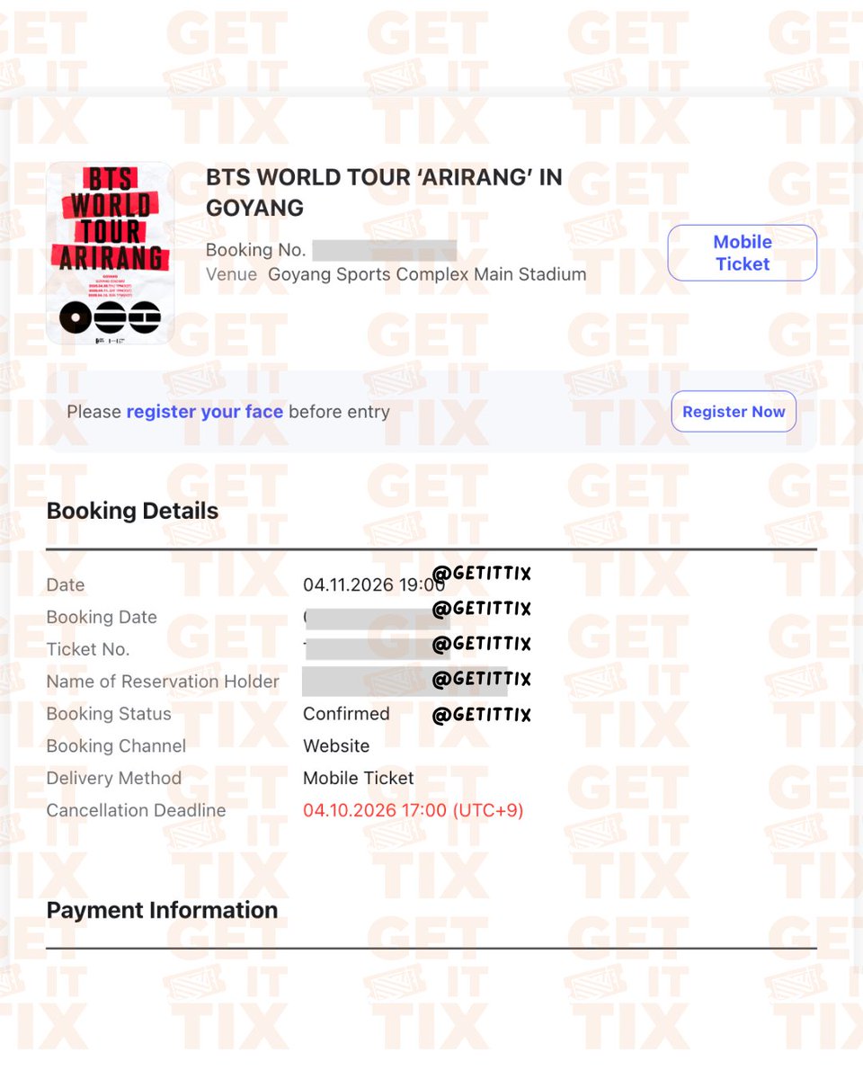 getittix's tweet photo. BTS SECURED ✅️

dm for request 📩 https://t.co/oGOmHAzD6f