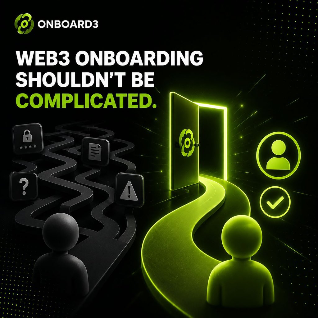 Onboard3___'s tweet photo. Web3 onboarding has been too complicated.

Seed phrases, endless confirmations, confusing steps, most people quit before starting.

Onboard3 fixes that with a smoother, simpler experience.

If Web3 wants mainstream adoption, UX has to improve. https://t.co/rOWwSdQ0IE