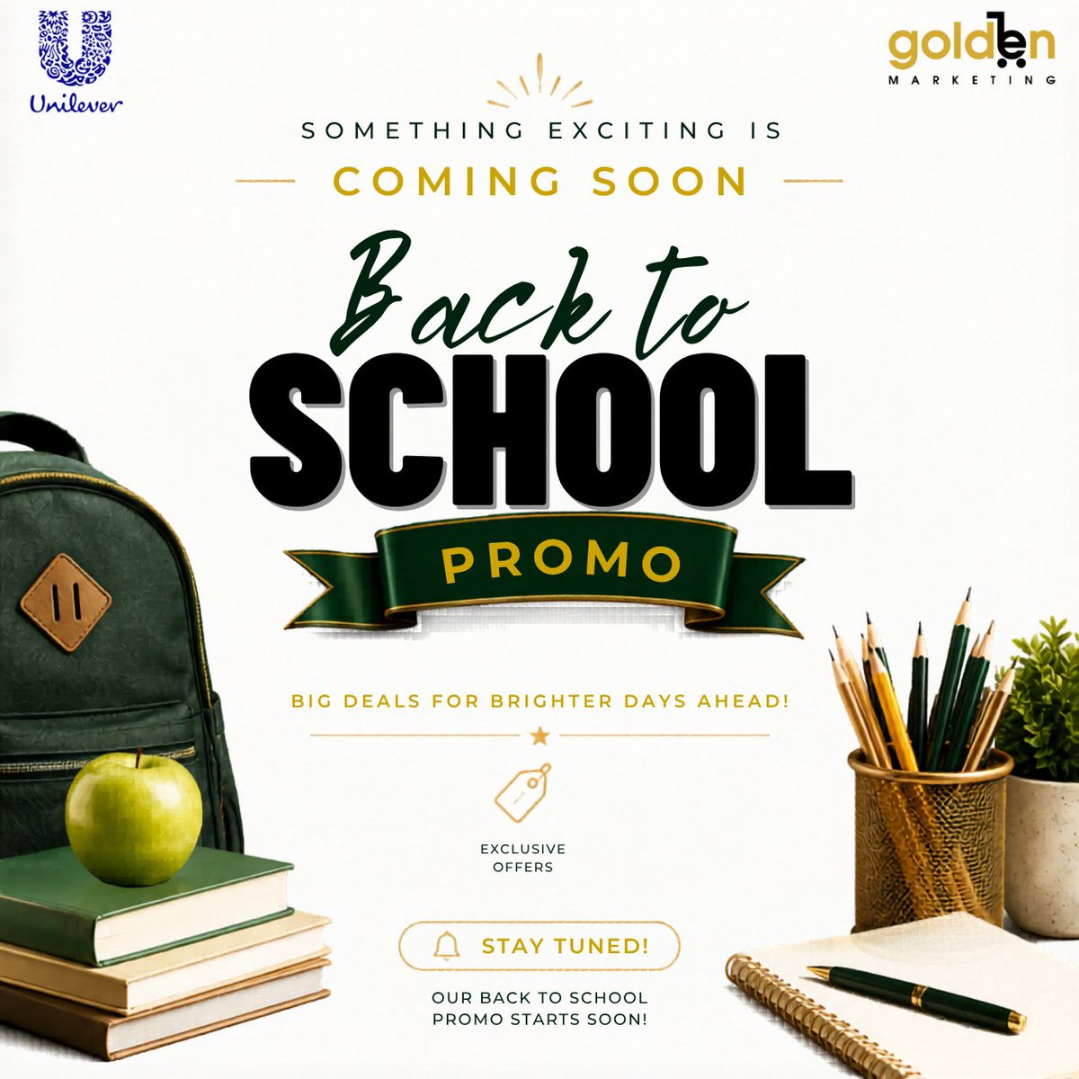GoldenDigitalUG's tweet photo. Get ready for unbeatable Back To School deals designed to help you prepare smarter, save bigger, and start the term in style. 

From school essentials to exciting surprises, we’re bringing you offers you won’t want to miss. 👀🔥

Stay tuned… the countdown has officially begun. https://t.co/WOb1JvPm5I