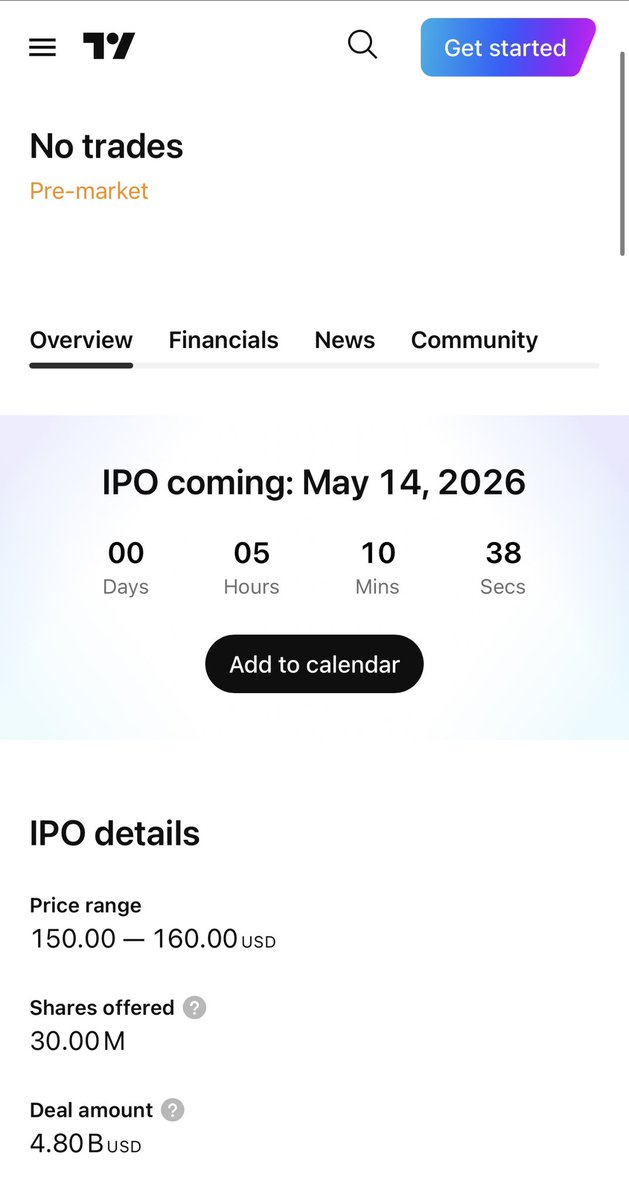 cycloneview's tweet photo. Just over 5 hours to go until the IPO

Do you really think 80k mcap that’s enough? https://t.co/nR3uCVcxAV