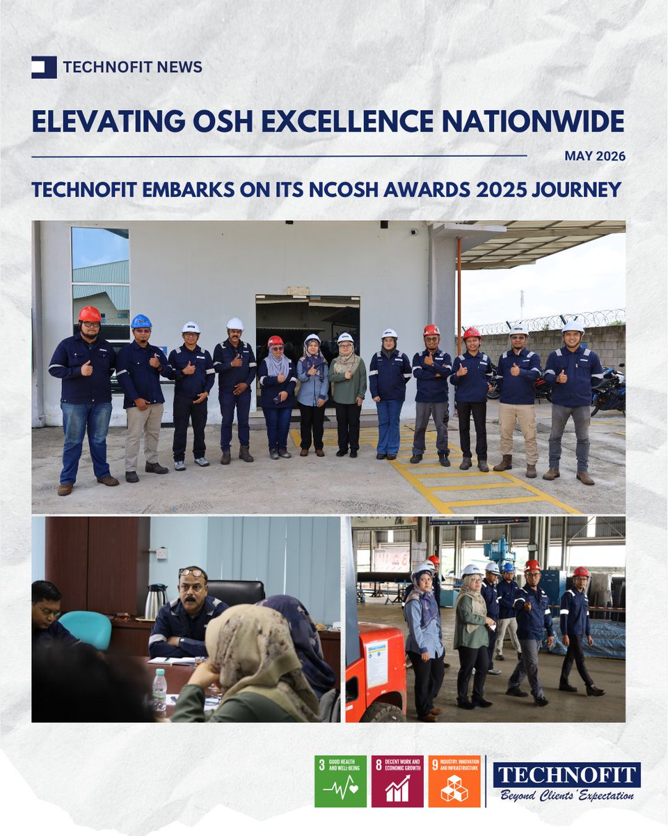 technofitgroup's tweet photo. TECHNOFIT EMBARKS ON ITS NCOSH AWARDS 2025 JOURNEY

Check out more: https://t.co/u5UYDPO1WH

#BeyondClientsExpectation
#StrivingForExcellence
#TechnofitNews
#TECHNOFIT
#NCOSH https://t.co/x7i4aWbBE7